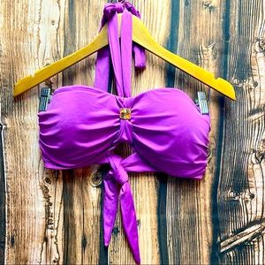 La Vie en Rose aqua bikini top-Size XL